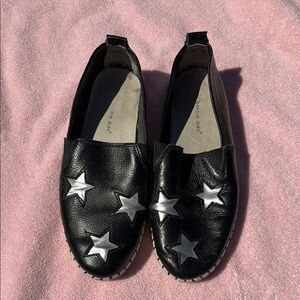 bernie mev. Black and Silver Star Sneakers